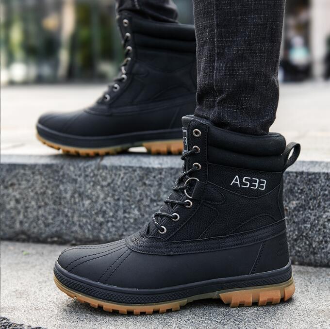 Crossfit Male - Winter Men's Boots Platform Male Ankle