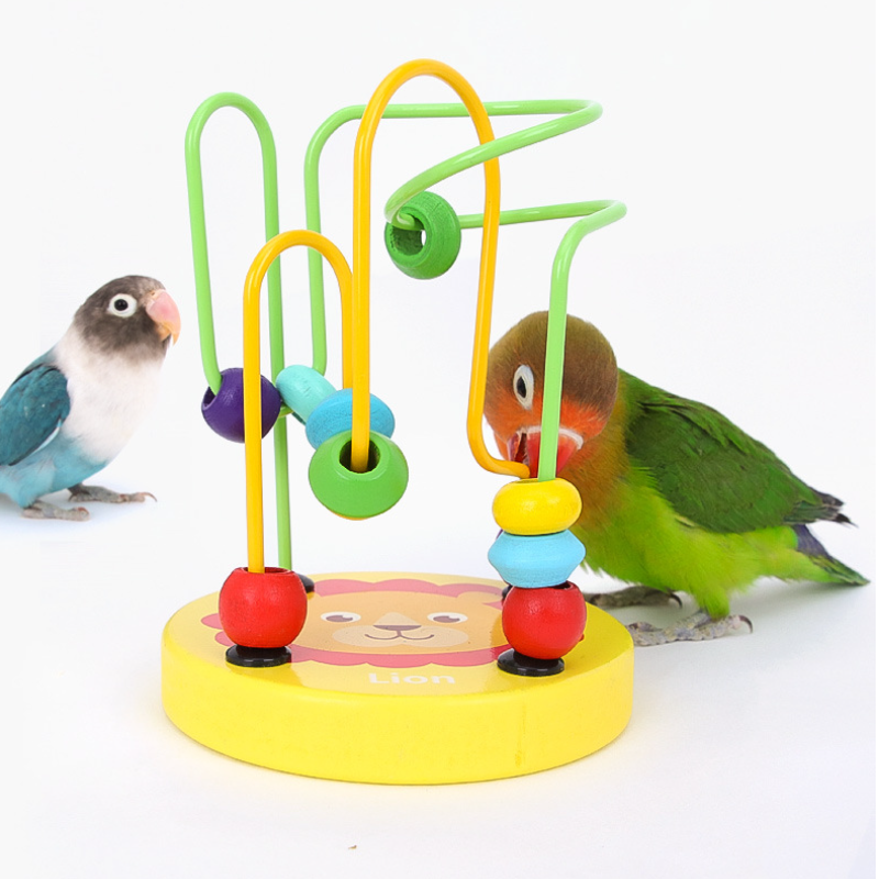 Gymnastic Ring Wood - Bird Training Toy Supplies Lovebird Bird