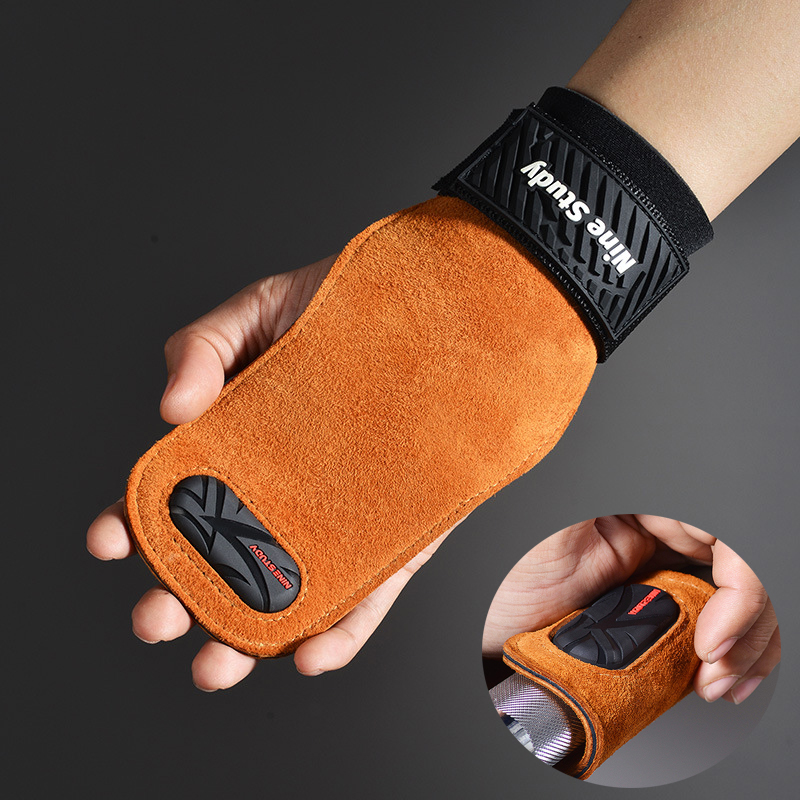 Cowhide Gym Grips Gloves Weigh - Crossfit Workout With Equipment recensione e prezzo