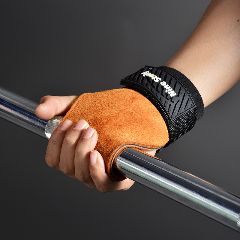 Cowhide Gym Grips Gloves Weigh - Crossfit Workout With Equipment recensione e prezzo