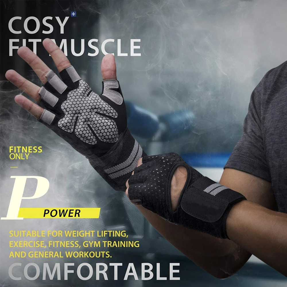 1Pair Half Finger Gym Fitness  - Crossfit Training Gear recensione e prezzo