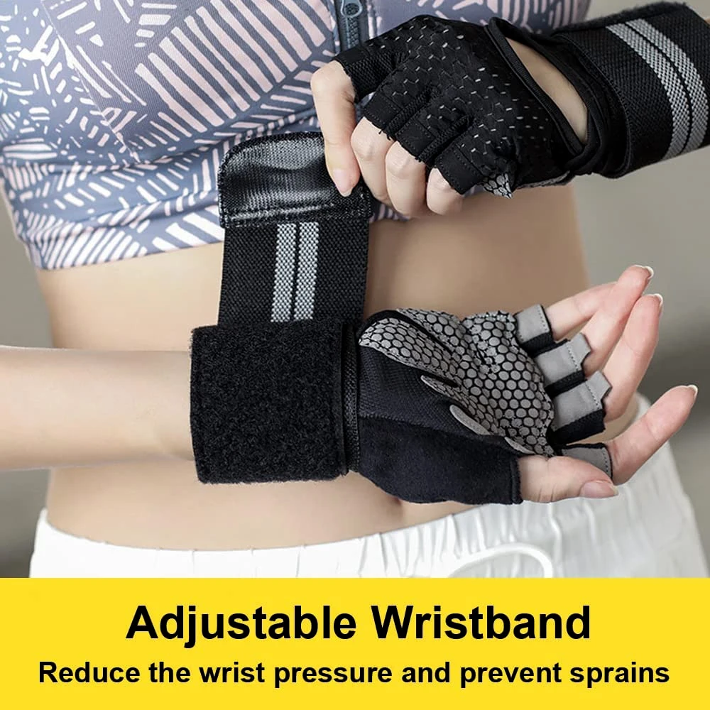 1Pair Half Finger Gym Fitness  - Crossfit Training Gear recensione e prezzo
