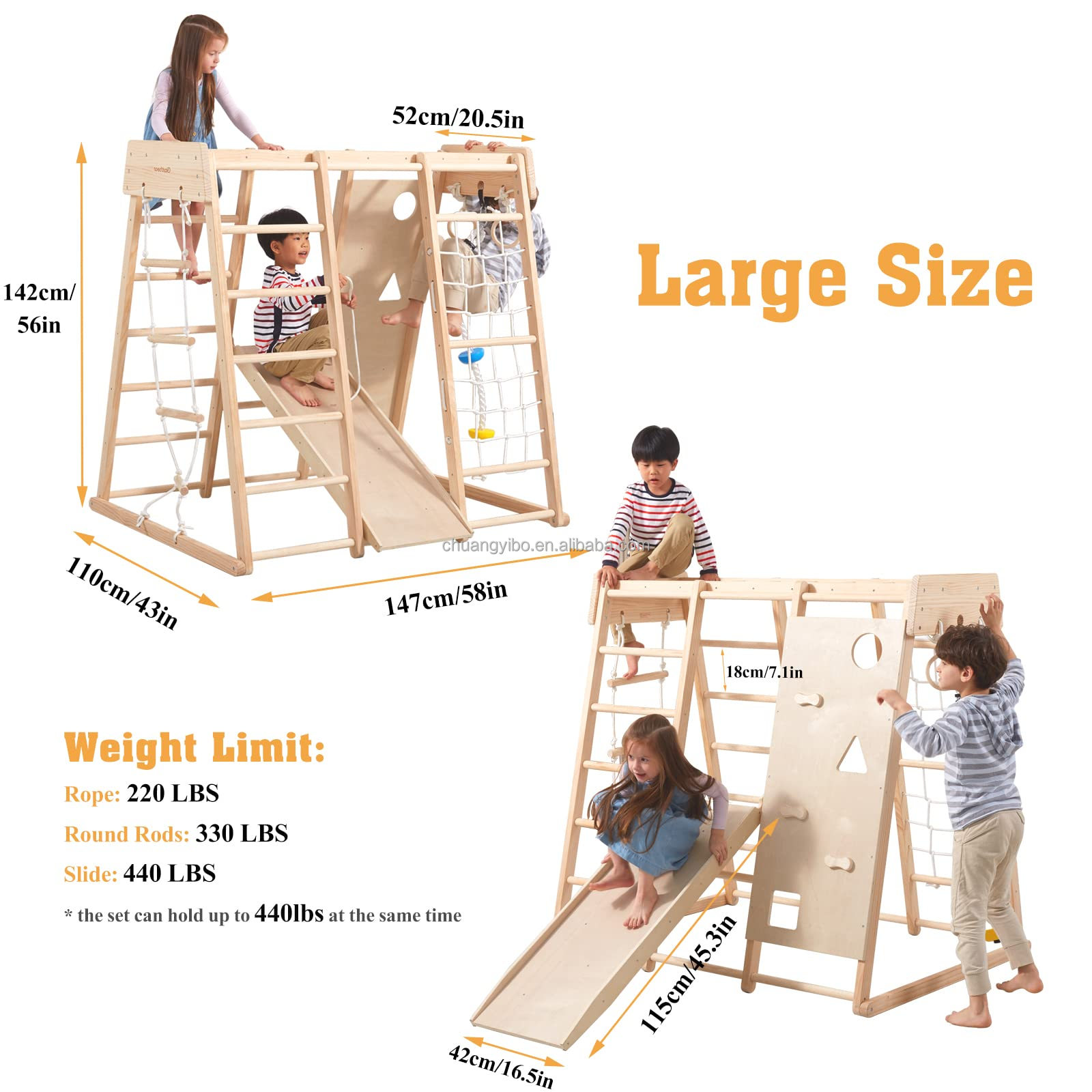 Indoor Playground Jungle Gym T - Gymnastic Ring Wood recensione e prezzo